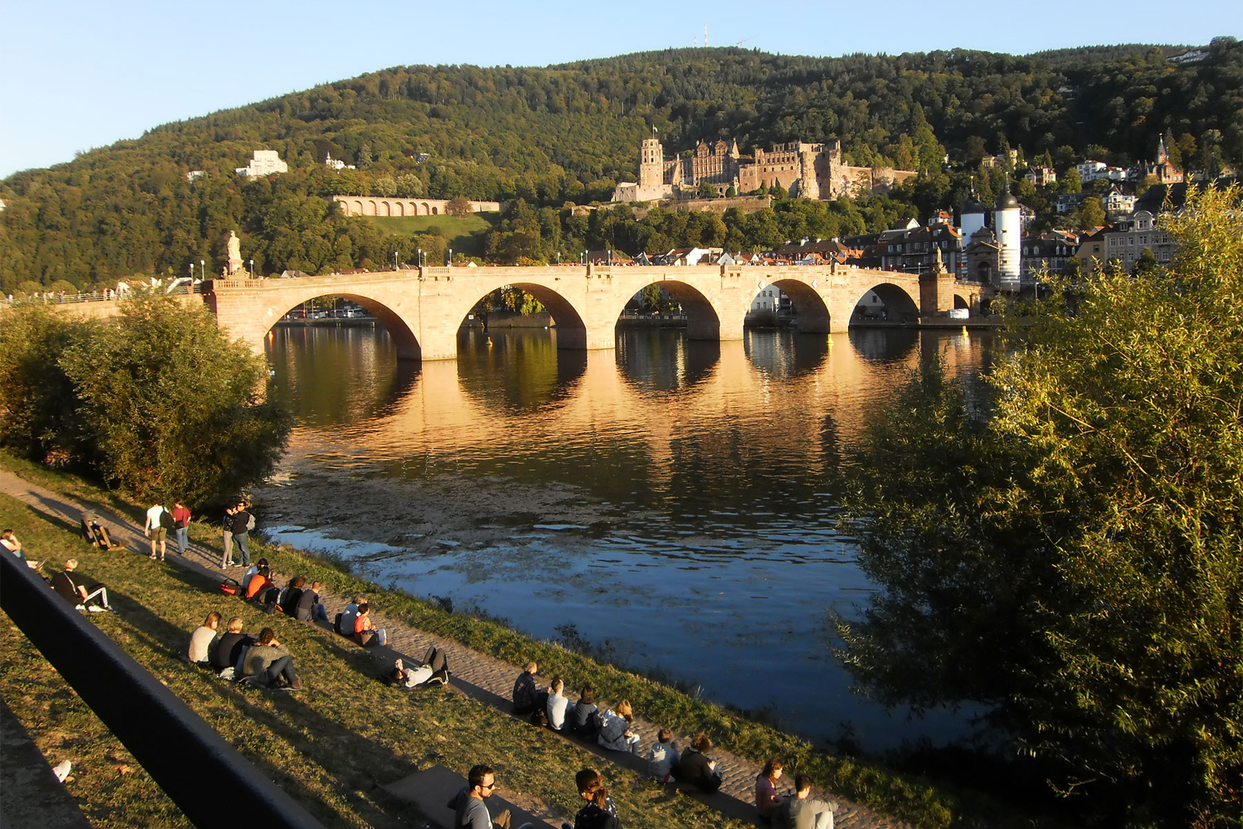 Heidelberg alte Brücke und Schloss 