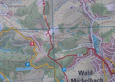 Der Camino Incluso ist auf der Wander · karte: zwischen Tromm und Kreidacher Höhe