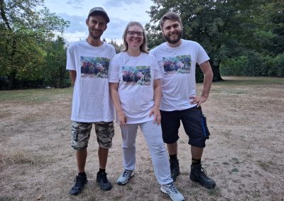 Ein Camino Shirt als Erinnerung an die Anfänge der Arbeit am Camino Incluso.