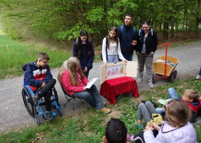 Die 2. Erzählstation: Tiere und Schüler*innen hatten einen „Bärenhunger“