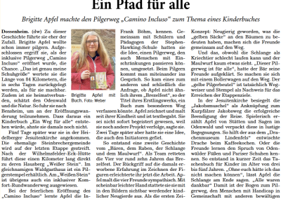Nach dem Auftritt im Wald erschien ein Artikel zum Buch in der Rhein-Neckar-Zeitung.